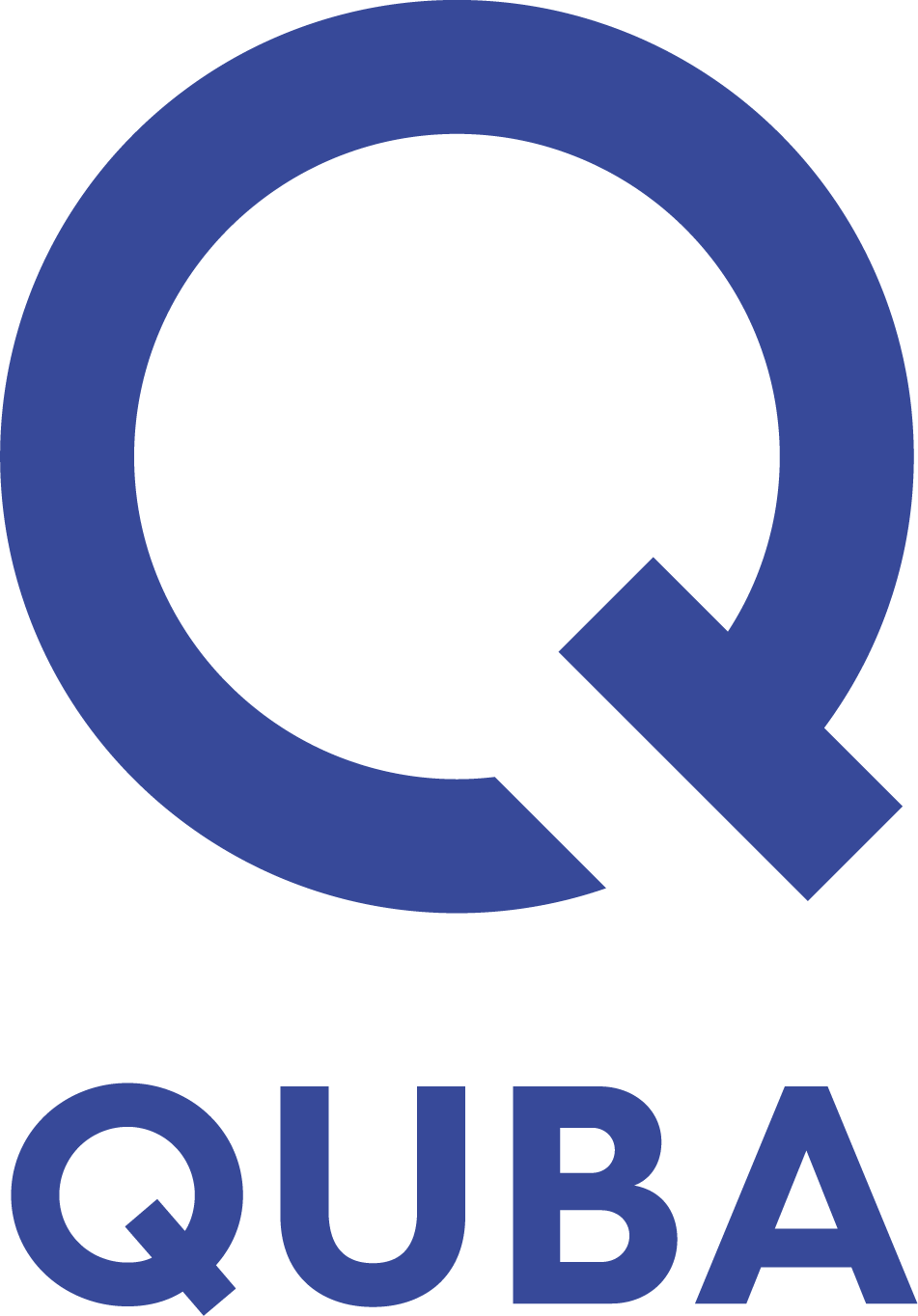 Blaues QUBA-Logo mit einem großen stilisierten Buchstaben „Q“ über dem Text „QUBA“.